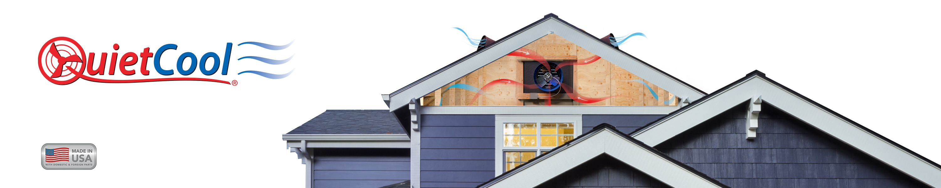 QuietCool Traditional Attic Gable Fan