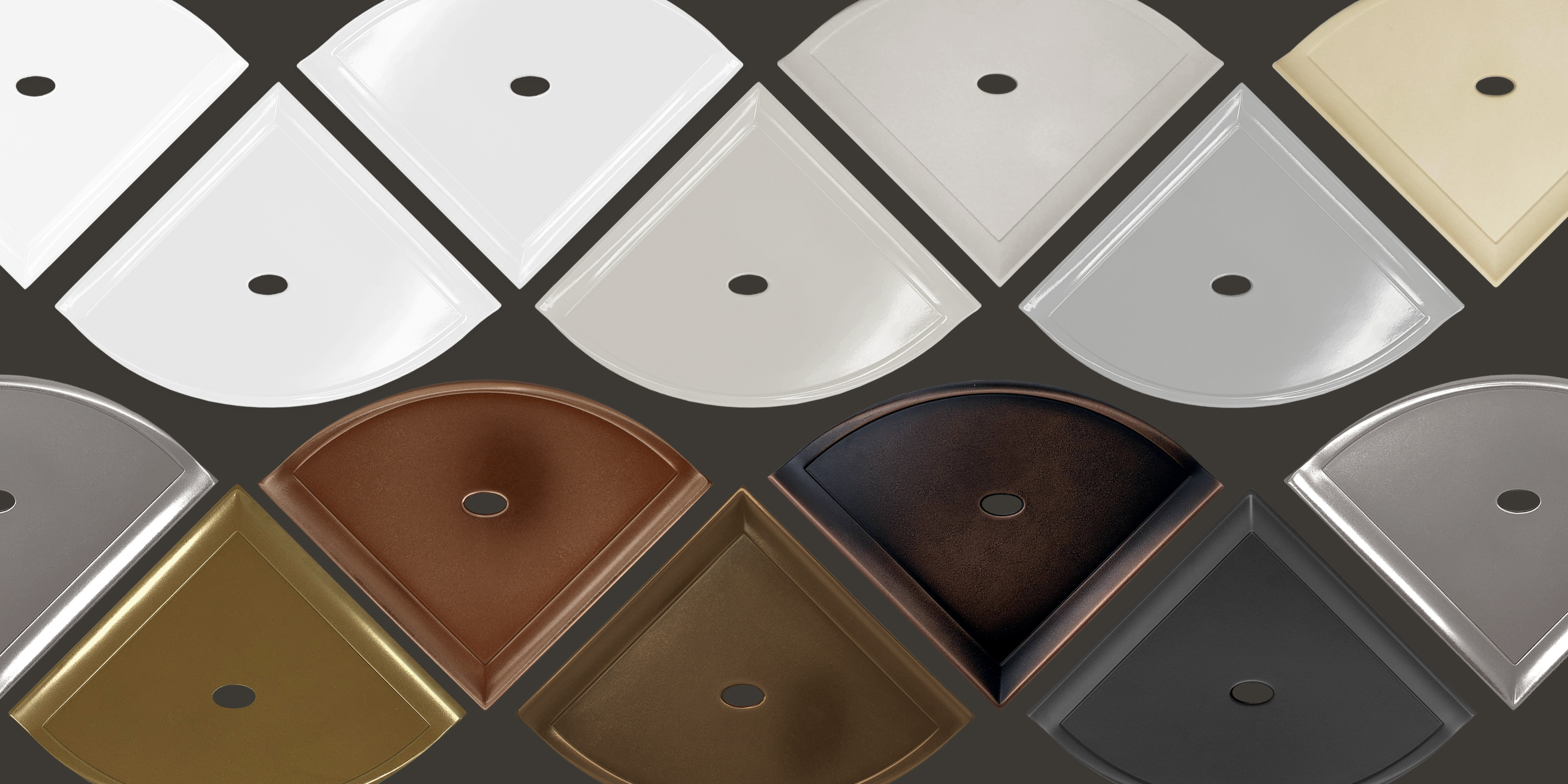 Questech Metal Corner Shelves