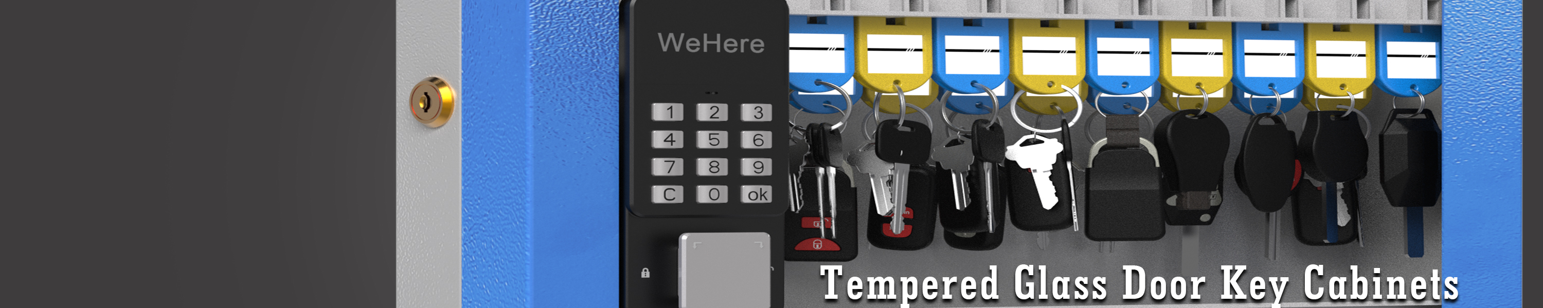 WeHere Smart Box & Lock Tempered Glass Door Key