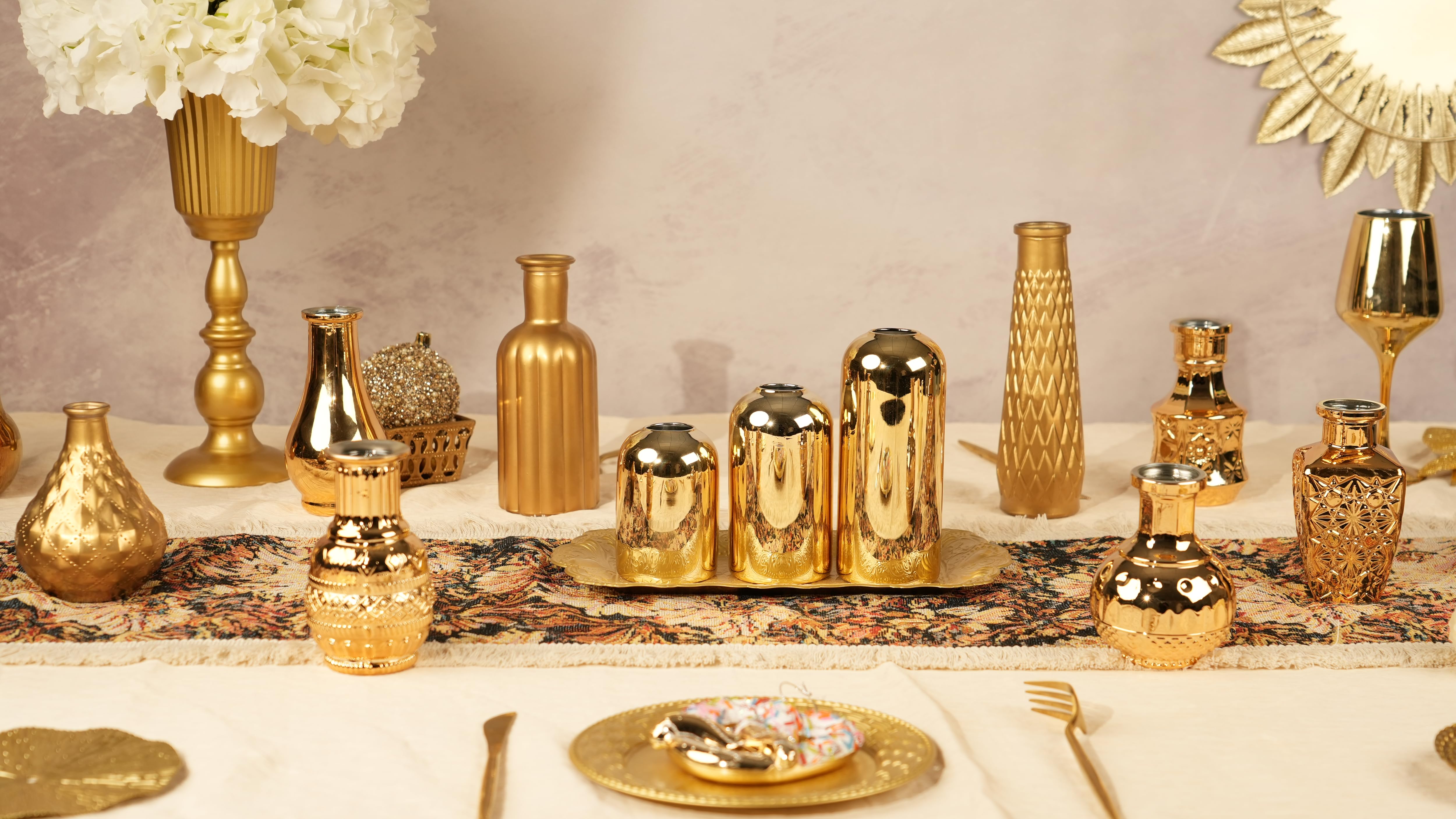 Glasseam Gold Vases
