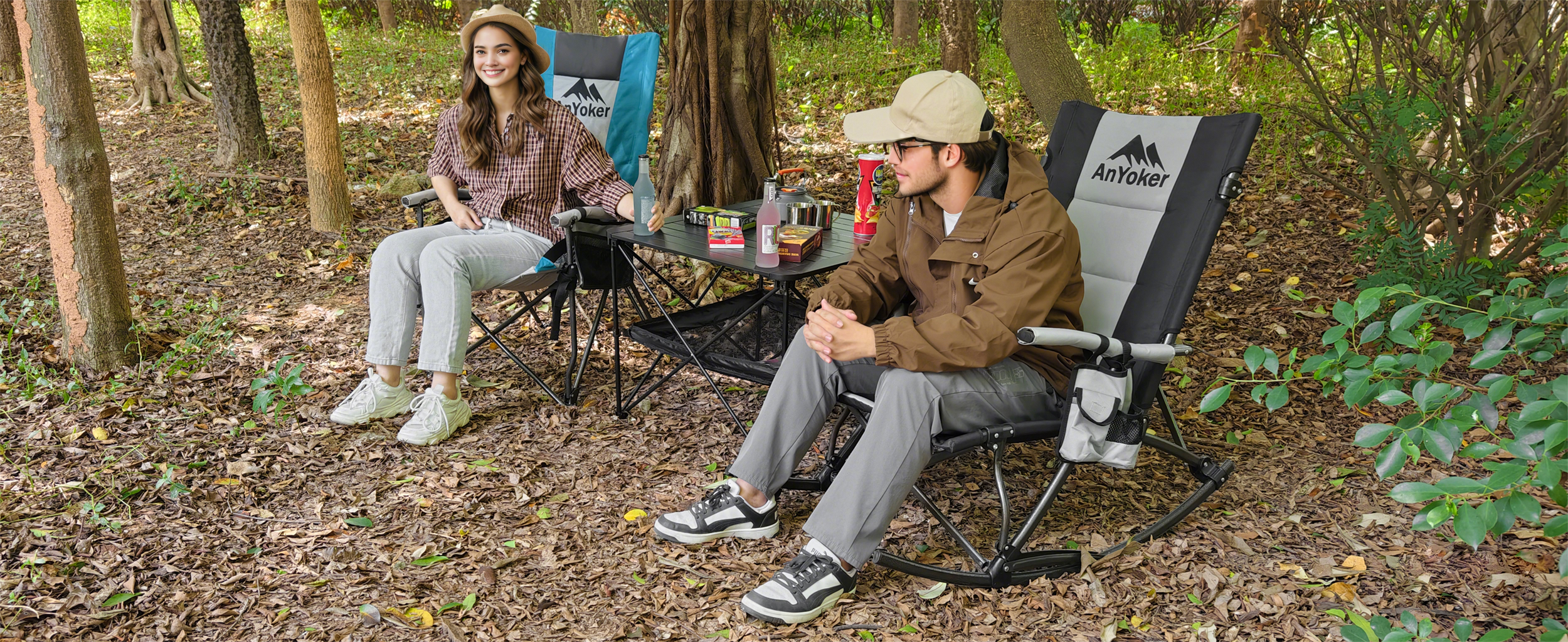 AnYoker 4way キャンプチェア ブラウン 耐荷重150kg Amazon.com: AnYoker