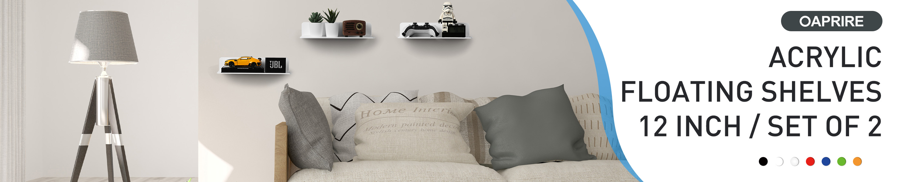 OAPRIRE 12 Inch Wall Shelf