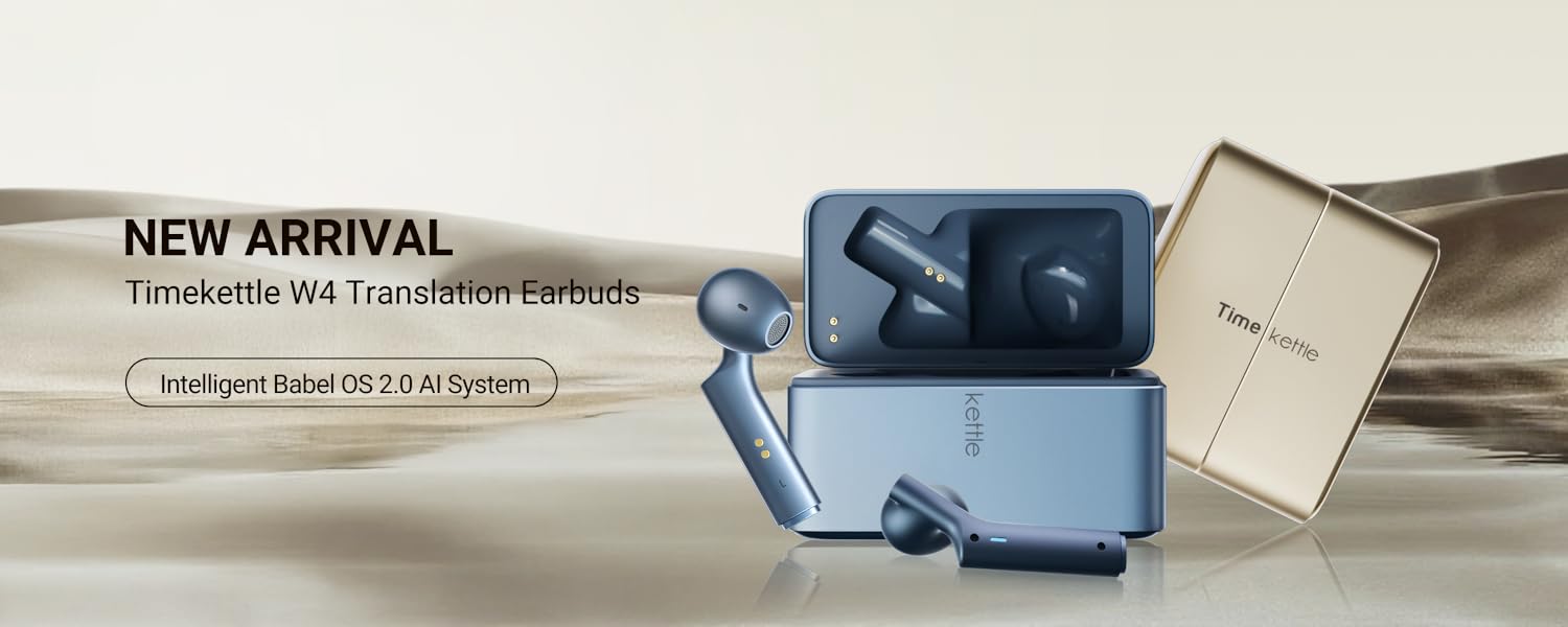旅行用家電 TimeKettle Translator WT2Edge Timekettle WT2 Edge /W3 Real-TimeTranslator Earbuds Device