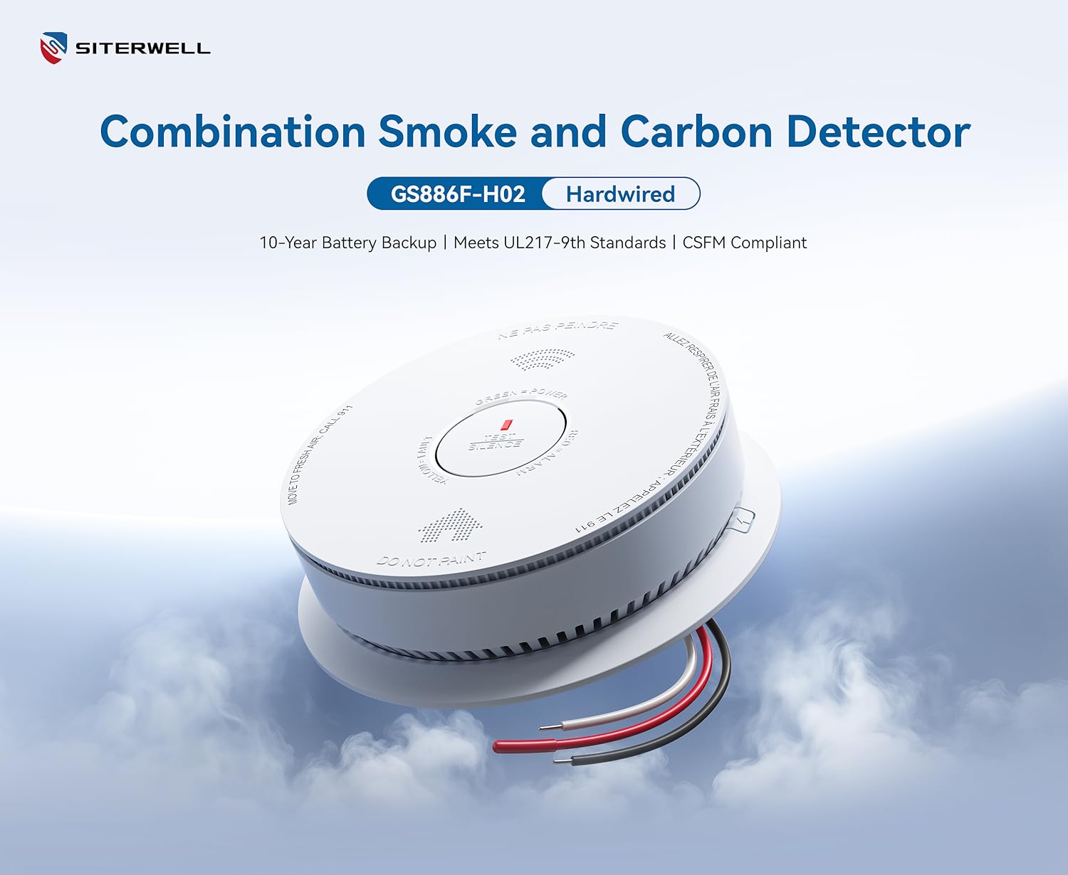 Amazon.com: SITERWELL: GS886F-H02(Hardwired Smoke Detector