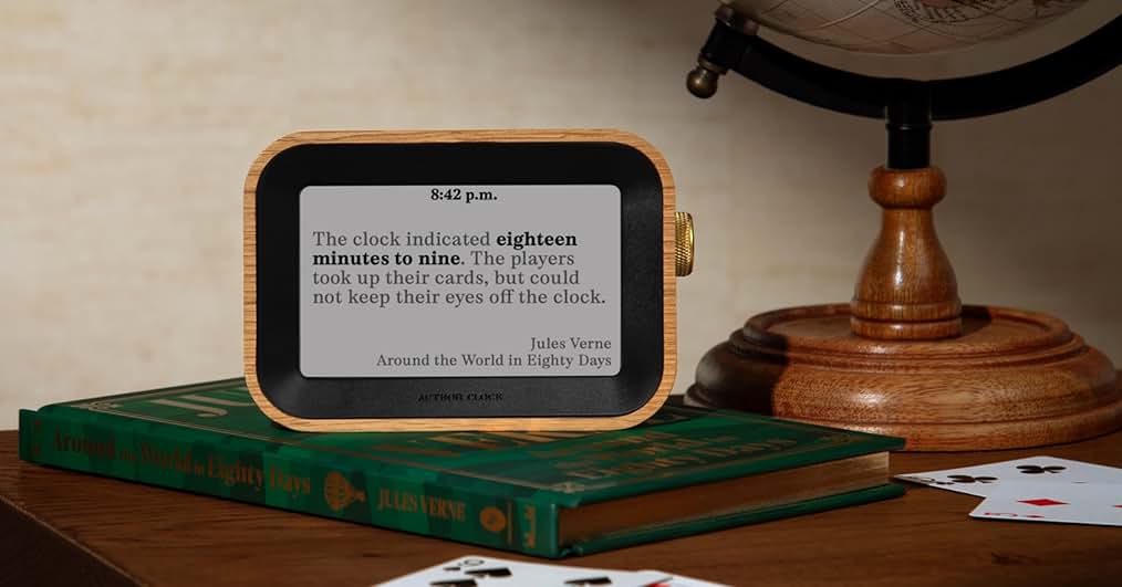 Author Literary Quote Clock Large – Tells Time Using Book Quotes | Unique Gift for Book Lovers | New Quote Every Minute Clock Vol 2
