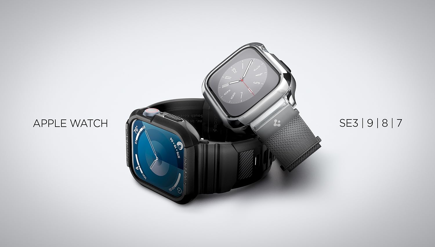 Apple - 21Y-SB-7-10 RORU AP Stainless Steel Flashing Double Chain Band For Apple Watch