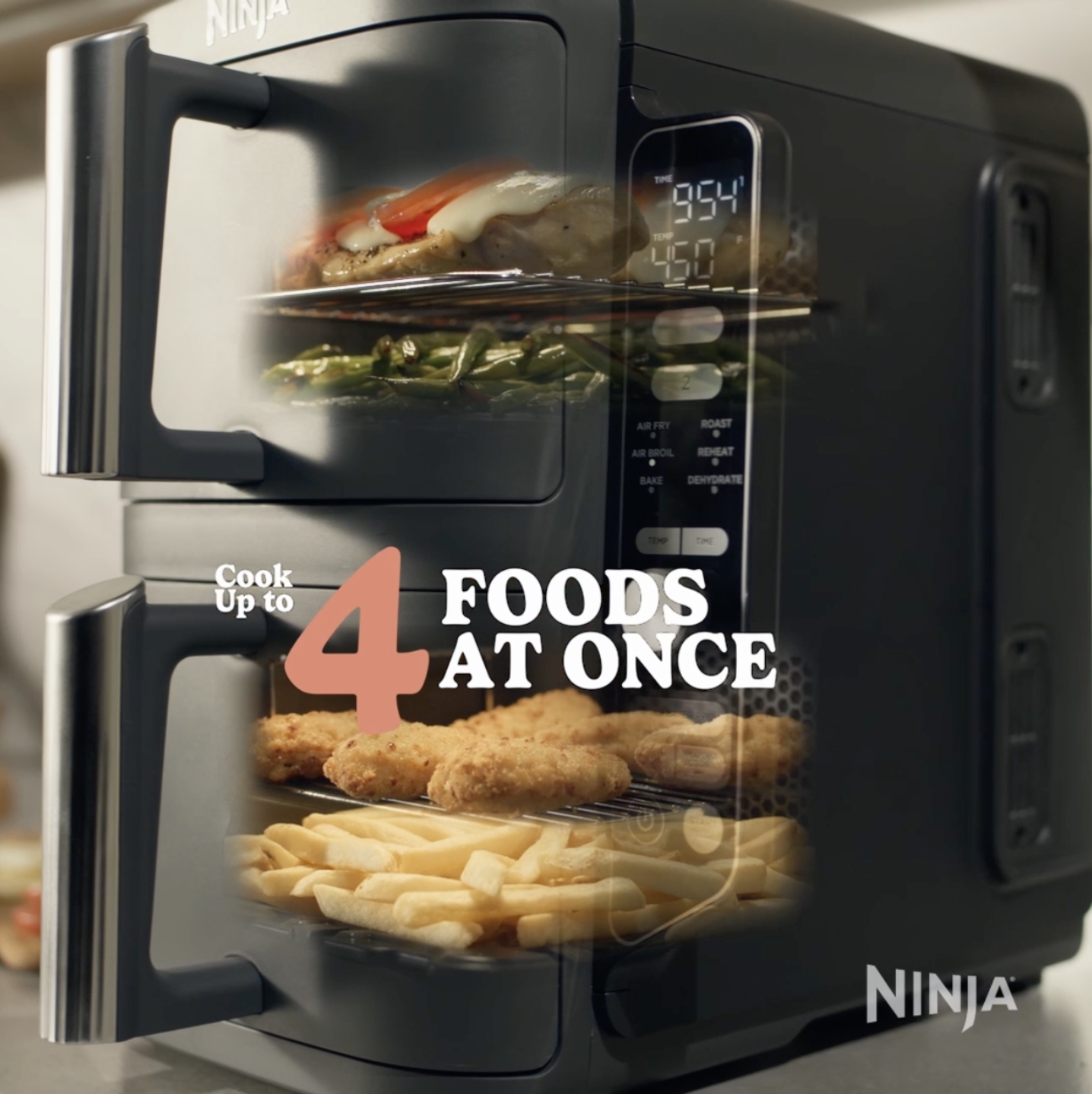 Ninja Air Fryer ニンジャエアーフライヤー1500W Amazon.com: Ninja Air Fryer - 4-Quart Ceramic-Coated, 75