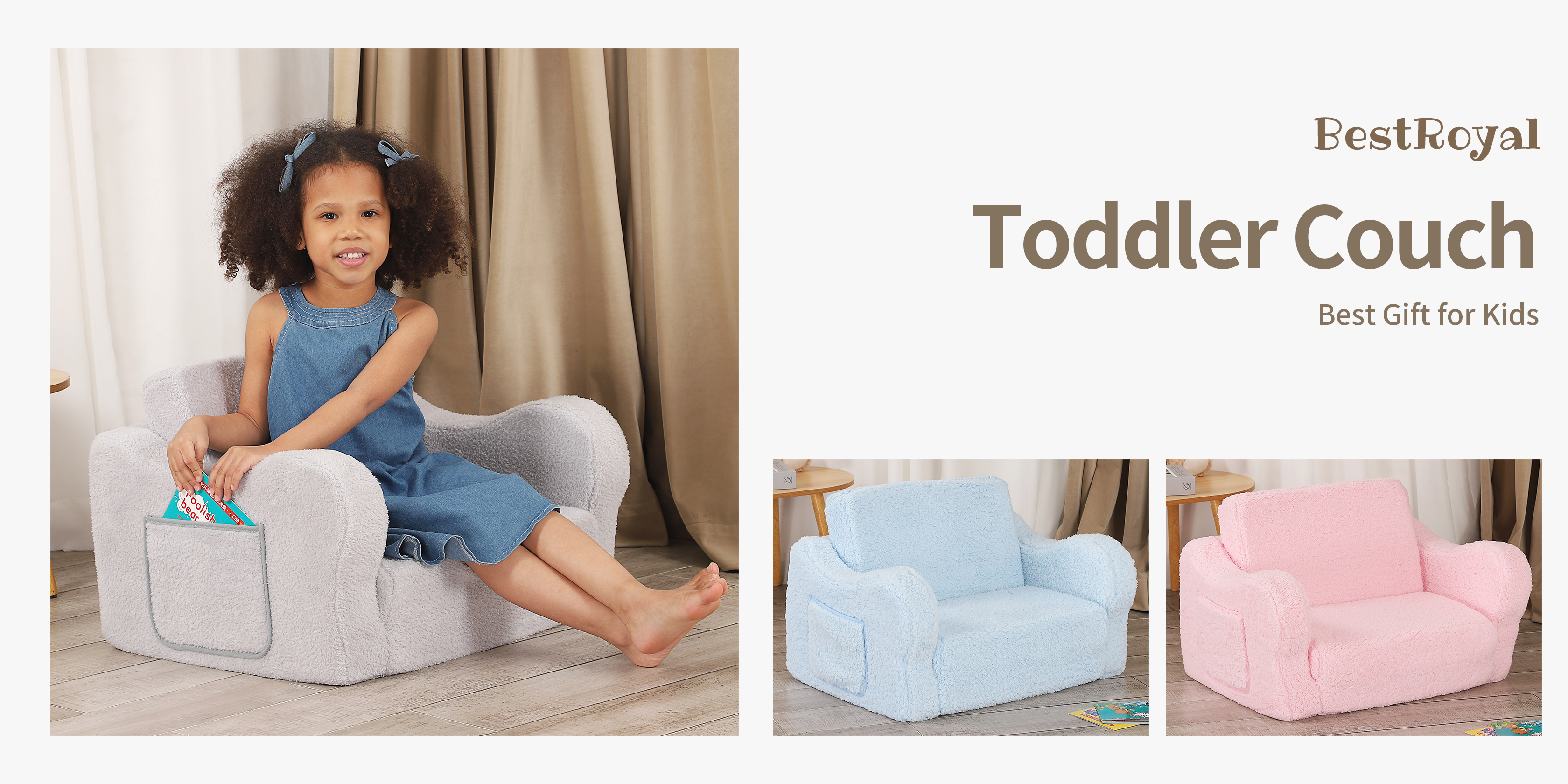 BestRoyal Toddler Couch Fold Out