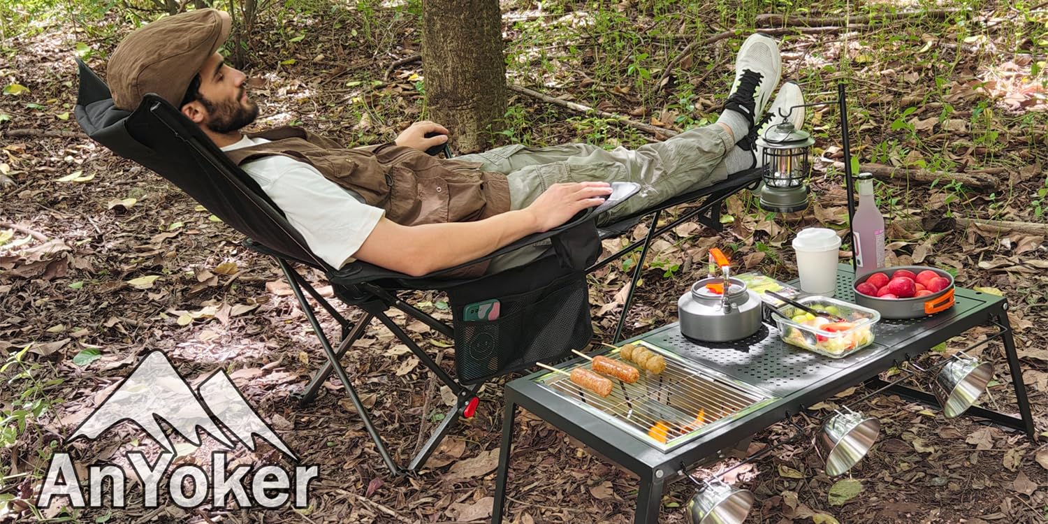 AnYoker 4way キャンプチェア ブラウン 耐荷重150kg AnYoker 4way キャンプチェア ブラウン 耐荷重150kg Amazon.com