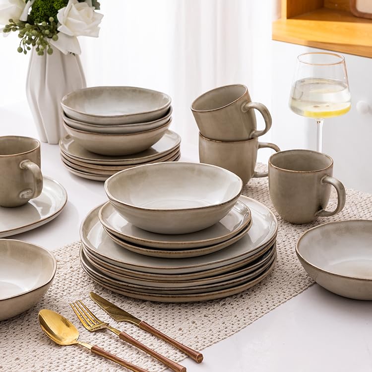 シャツ/ブラウス(長袖/七分) Ameri VINTAGE -  RIM.ARK/Detachable collar shirt set Amazon.com | AmorArc Ceramic Dinnerware Sets, Wavy Rim