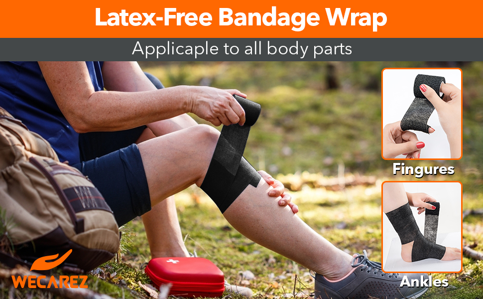 WECAREZ Self-adhesive bandage wrap that is applicable to all body parts
