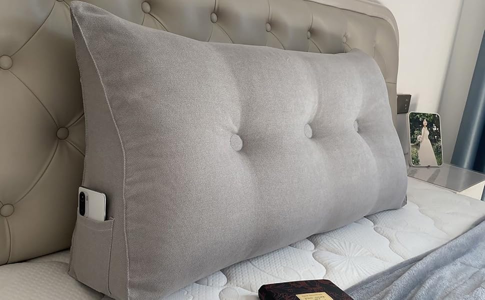 AIDLGPPCP Headboard Pillow Triangular Headboard Wedge Bed