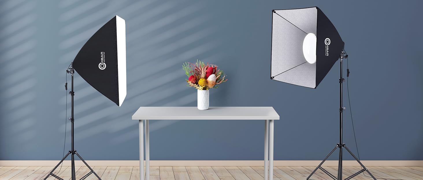 OMBAR Softbox Set Fotostudio 50×70cm, professionelle Fotografie mit 135