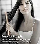 ANGENIL Titanium Flat Iron Hair Straightener and Curlers 2 in 1, Straightening Curling Hair Styli...
