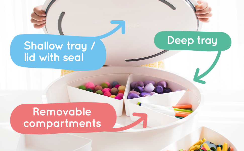 Inspire My Play Tuff Tray with Lid Montessori Toys for Toddlers