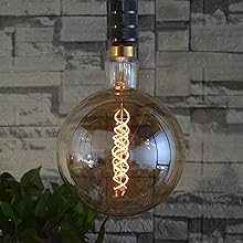 SD LUX Oversized Vintage LED Light Bulbs 8W, Medium Base E26