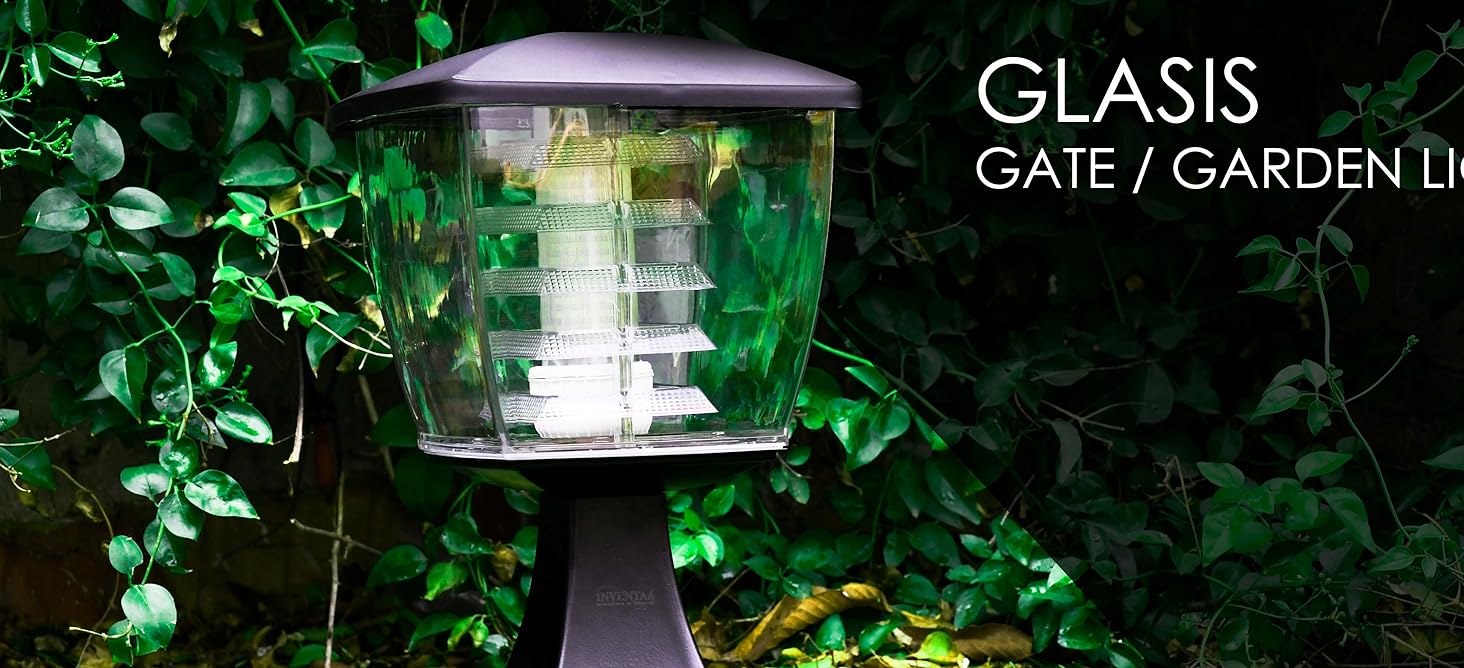 Glasis Gate Lights for Outdoor Home Garden Pillar Gate Lights