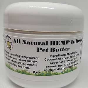 Be At Ease Hemp Infused shea butter Cream for Pets relief