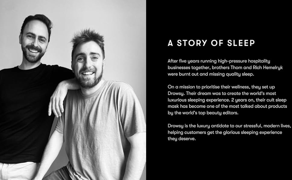 DROWSY Silk Sleep Mask. FaceHugging, Padded Silk Cocoon for Luxury