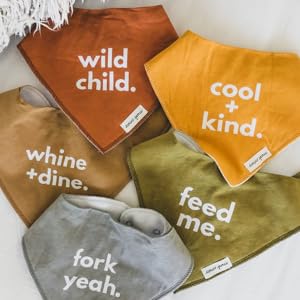 Statement Drool Bibs with Witty Sayings