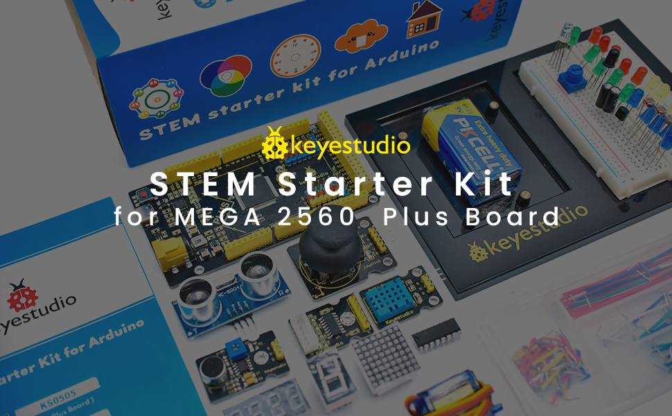 KEYESTUDIO Starter Kit for Arduino MEGA R3, Learning Project STEM ...