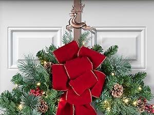 reindeer wreath hanger bronze
