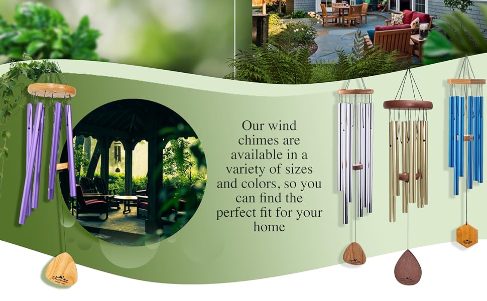 Upblend Outdoors Musical Wind Chimes Wind Chime, Zen Wind