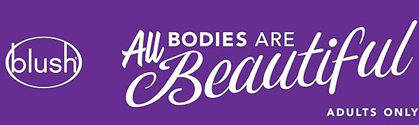 blush purple background saying all bodies are beautiful