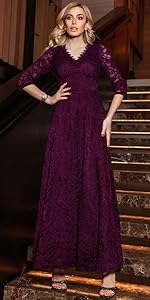 Formal Lace Maxi Dress