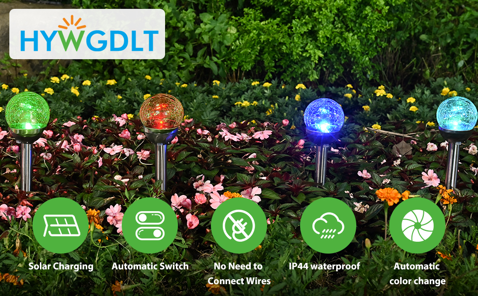 HYWGDLT Solar Lights Outdoor Garden