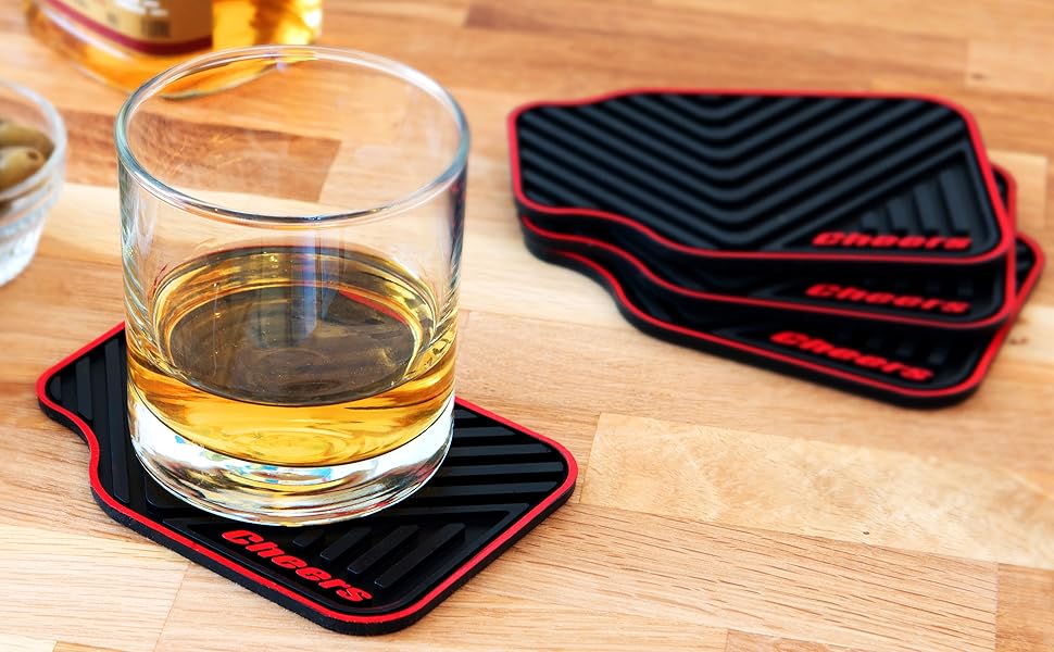 car guy gifts for him enthusiasts men cave home bar Father's Day noverlty silicone coasters