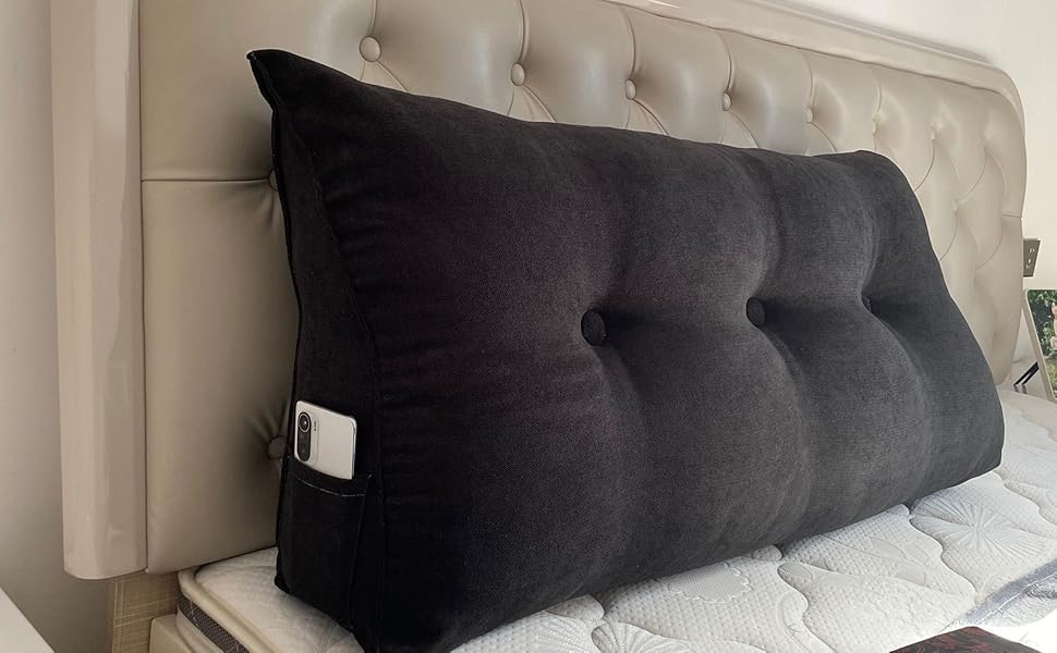AIDLGPPCP Headboard Pillow (39 X 20 X 8 in Silver Gray