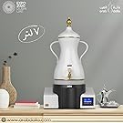 ماكينة تحضير القهوة العربية للضيوف بشكل دلة سعة 7 لتر من ديم، ابيض، زجاج 19 للفنادق