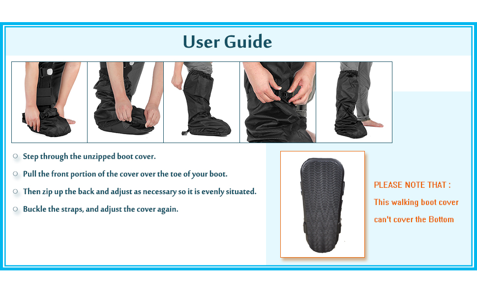 Walking Boot Cover Orthopedic for Broken Foot Injuries Medical Cast
