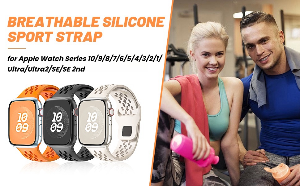 Sport Band for Apple Watch Band 44mm 45mm 46mm Ultra 49mm 40mm 41mm 38mm 42mm