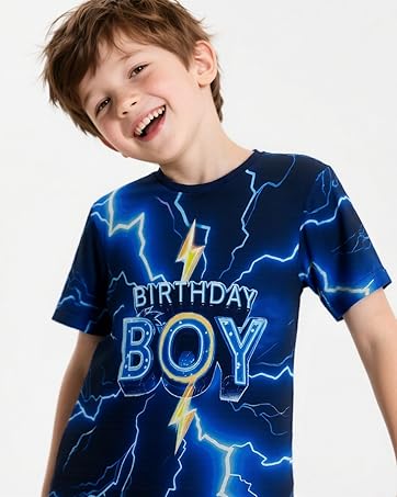 lightning birthday boy shirt