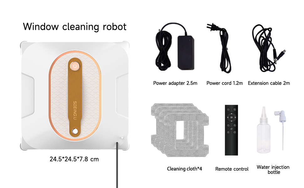 Window Cleaner Robot, Window Cleaning Robot with Dual Water Spray ...