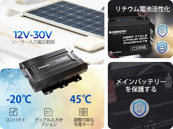 Amazon.co.jp: Renogy 12V 40A DC - DC 走行充電器 バッテリー
