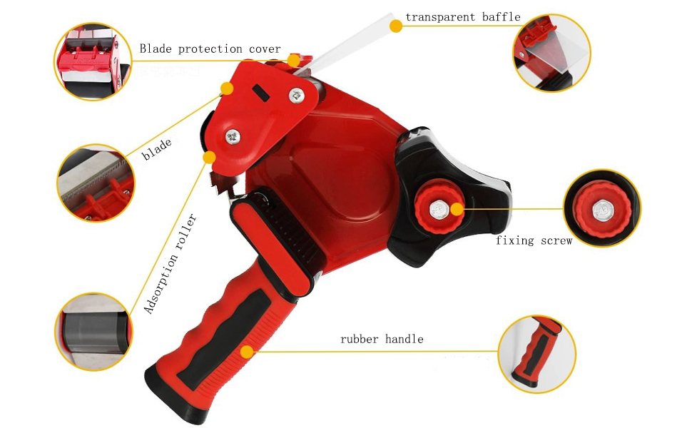 QILIMA Packing Tape Dispenser Gun 2" Light Seal Packing