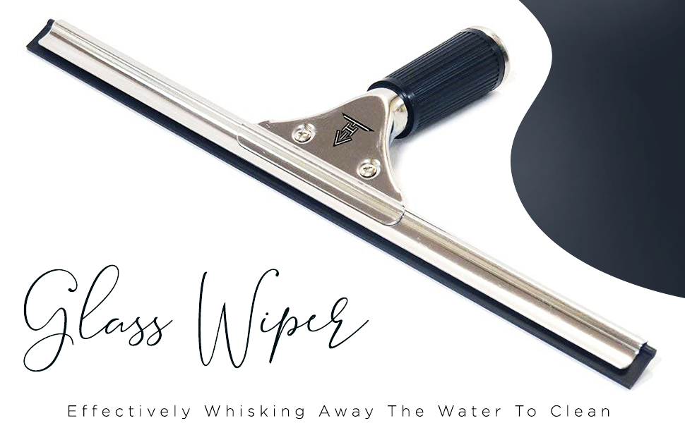 TARGET HYGIENE Squeegees Stainless Steel Glass Wiper, Medium (Silver