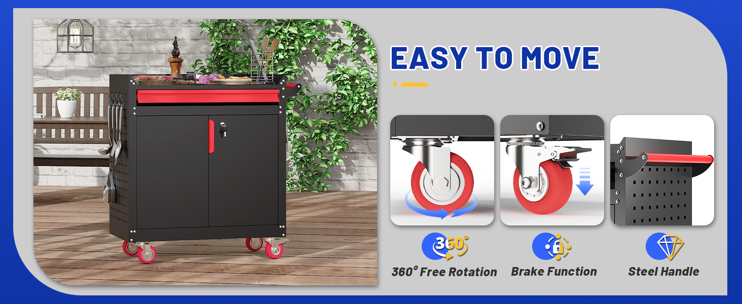 grill carts outdoor with wheels