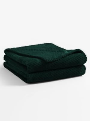 WAFFLE FLANNEL FLEECE MINK THROW