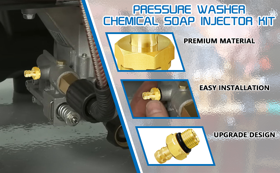 FANOVO Pressure Washer Soap Injector Kit,Chemical Injector