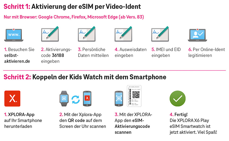 Xplora X6 Play eSIM Smartwatch für Kinder mit GPSTracker & SOSTaste I