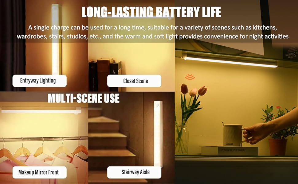 Punch-Free Smart Sensor Magnetic Rechargeable LED Lights