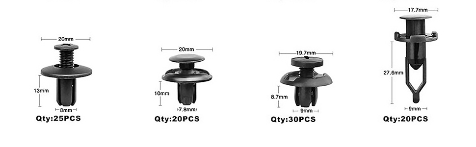 bumper retainer clips