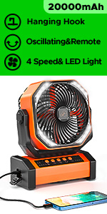 camping oscillating fan