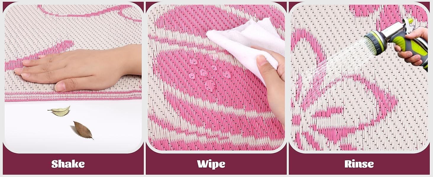 pink outdoor rug 