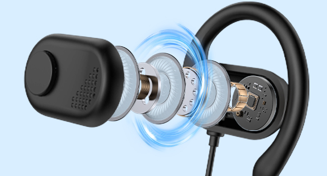 open ear headphone usb c black