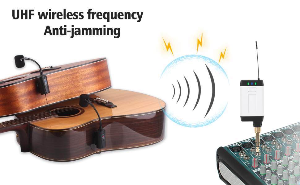 MAMKOES Double Microphone for Guitar Q2/AT5G Guitar